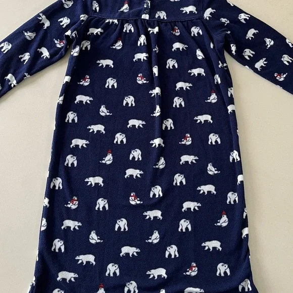 Lands End Soft and Plush Fleece Nightgown - 12 A - Picture 3 of 7